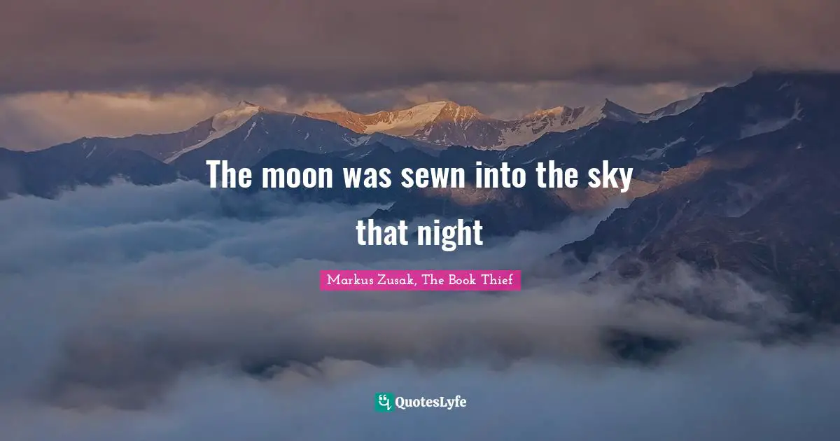 The moon was sewn into the sky that night