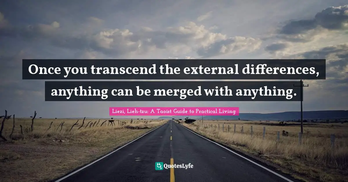 Once you transcend the external differences, anything can be merged with anything.