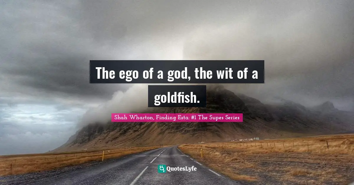The ego of a god, the wit of a goldfish.