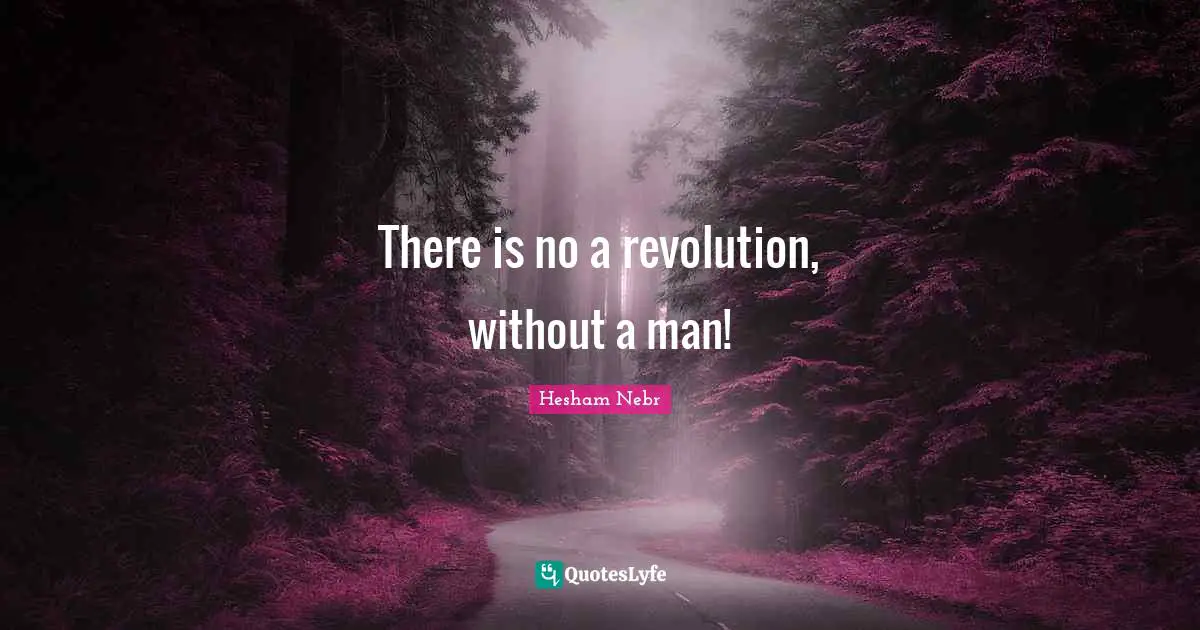 Hesham Nebr Quotes: "There is no a revolution, without a man!"