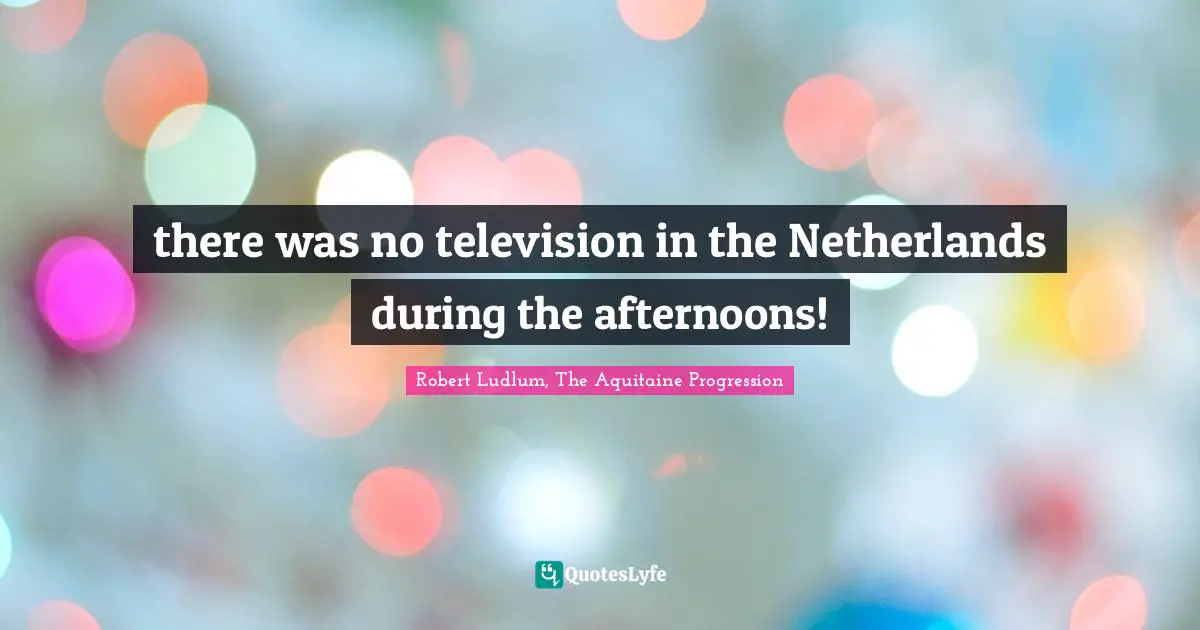 there was no television in the Netherlands during the afternoons!