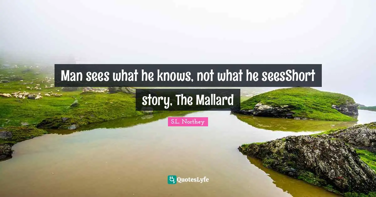 Man sees what he knows, not what he seesShort story, The Mallard