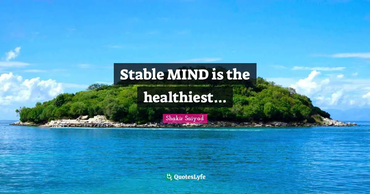 Stable MIND is the healthiest...