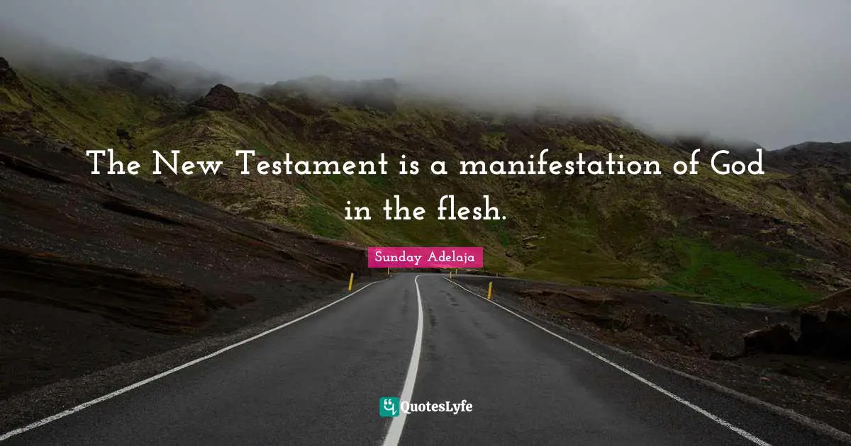 The New Testament is a manifestation of God in the flesh.