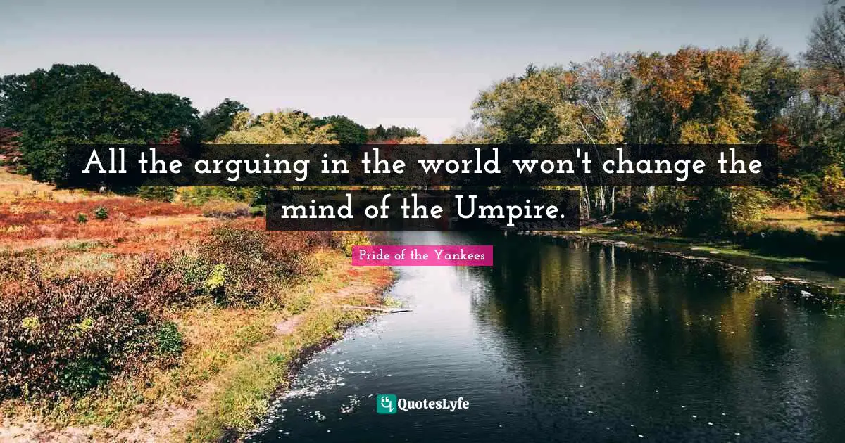 All the arguing in the world won't change the mind of the Umpire.