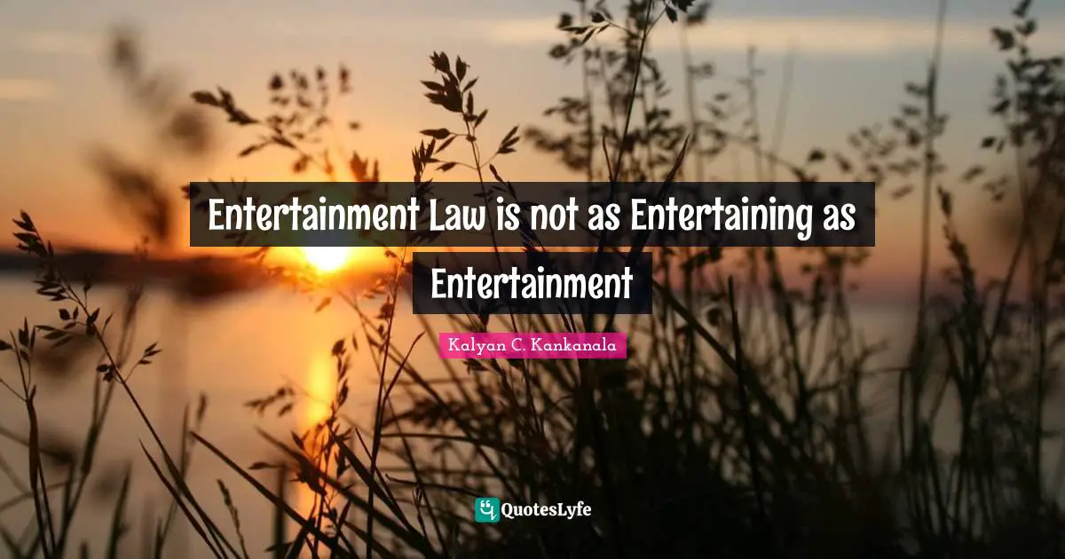 Entertainment Law is not as Entertaining as Entertainment