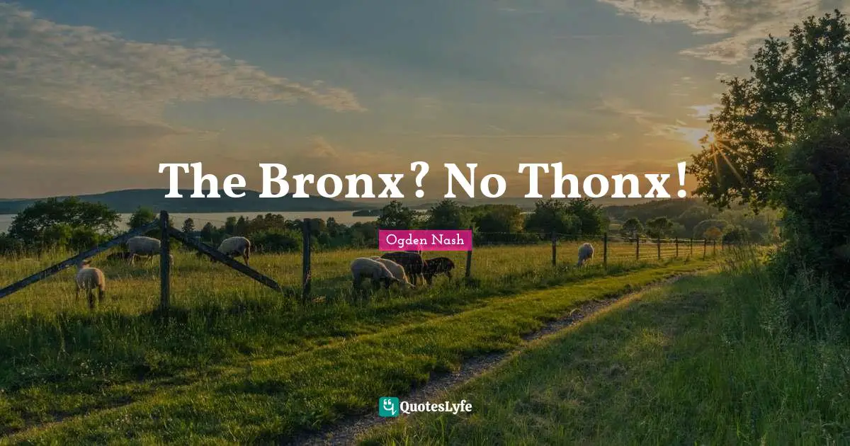 The Bronx? No Thonx!