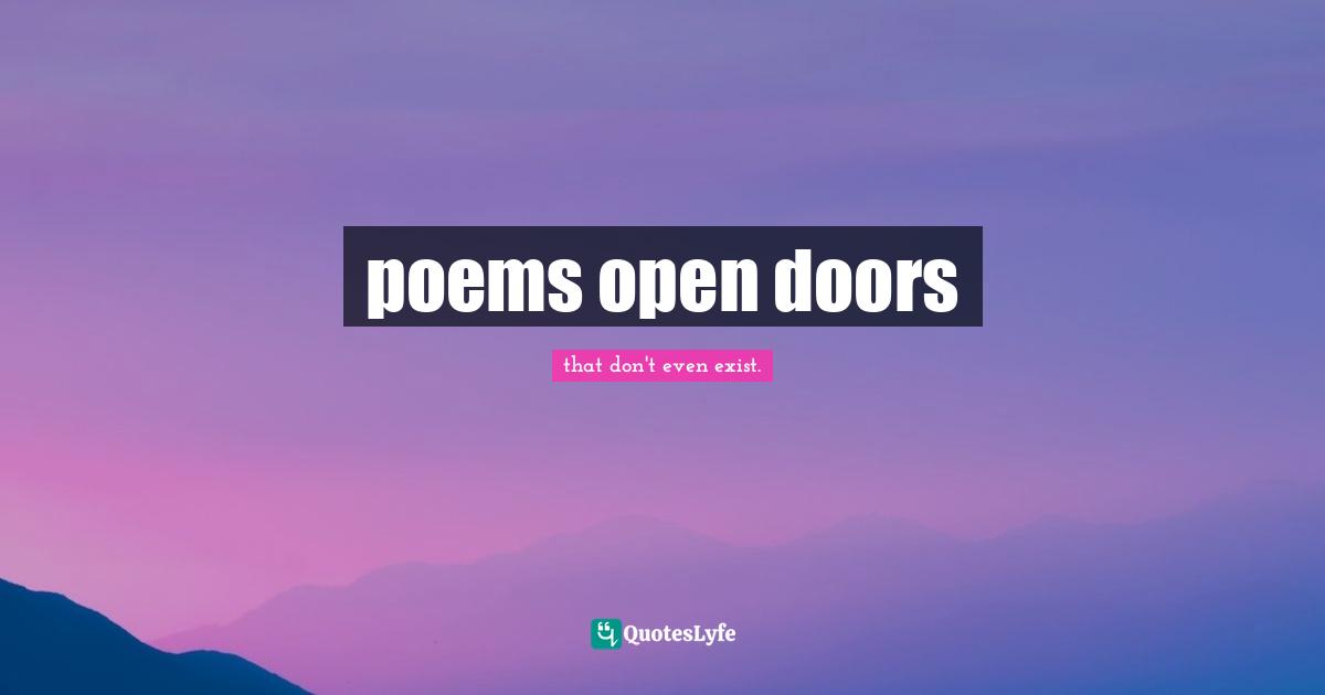 poems open doors