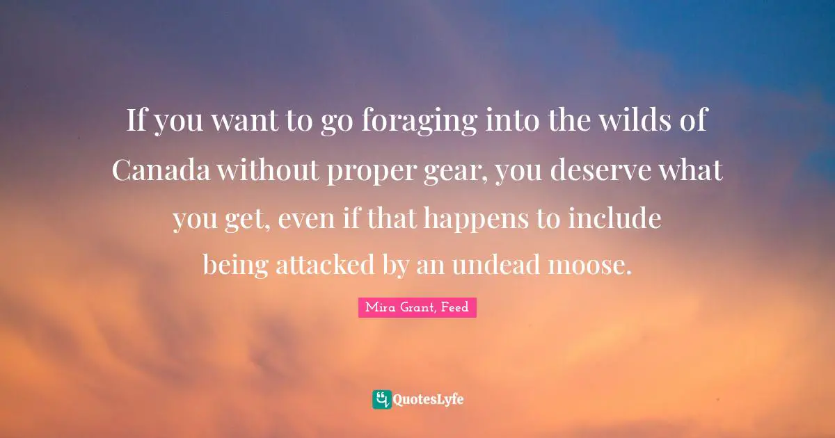 If you want to go foraging into the wilds of Canada without proper gear, you deserve what you get, even if that happens to include being attacked by an undead moose.