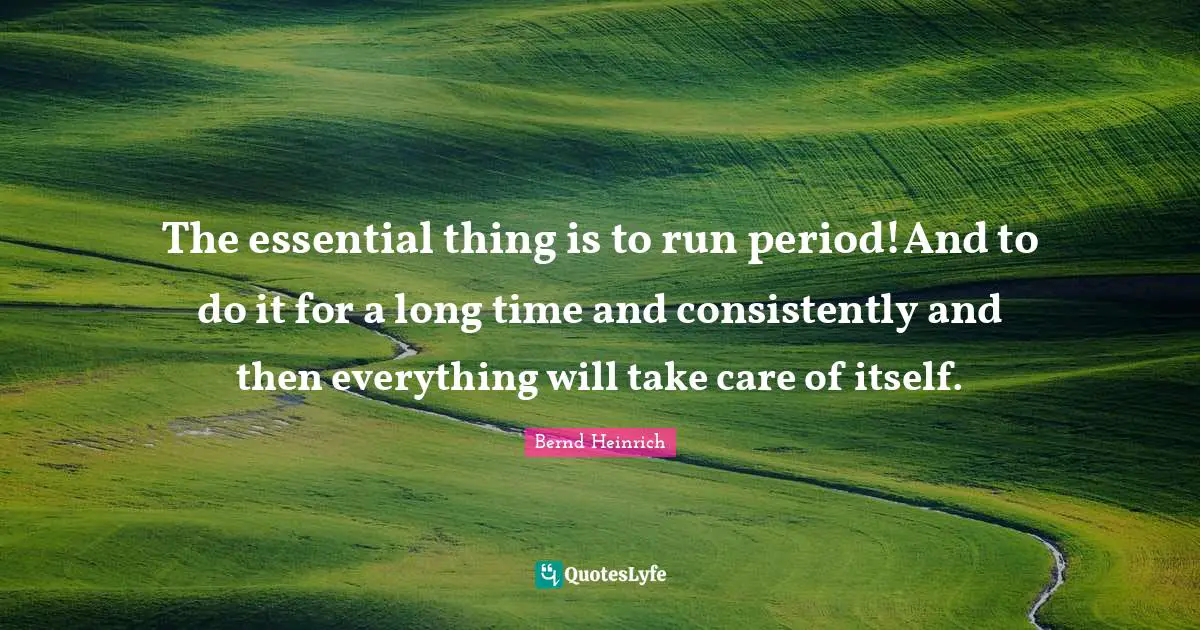 The essential thing is to run period!And to do it for a long time and consistently and then everything will take care of itself.