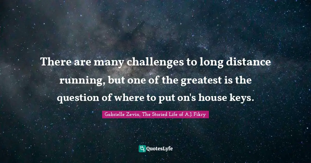 There are many challenges to long distance running, but one of the greatest is the question of where to put on's house keys.