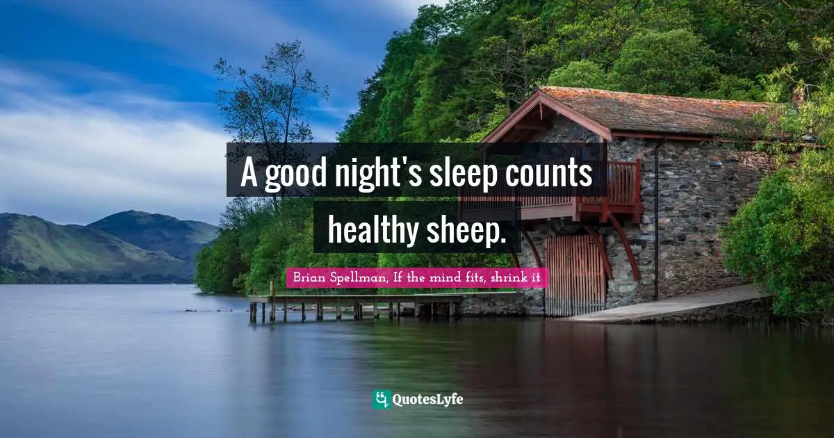 A good night's sleep counts healthy sheep.