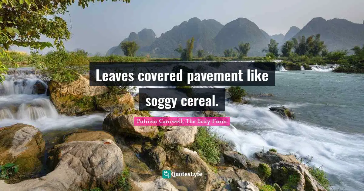 Leaves covered pavement like soggy cereal.