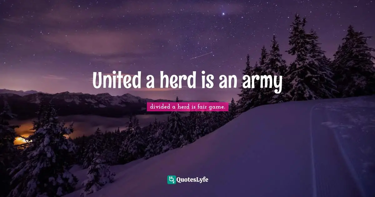 United a herd is an army
