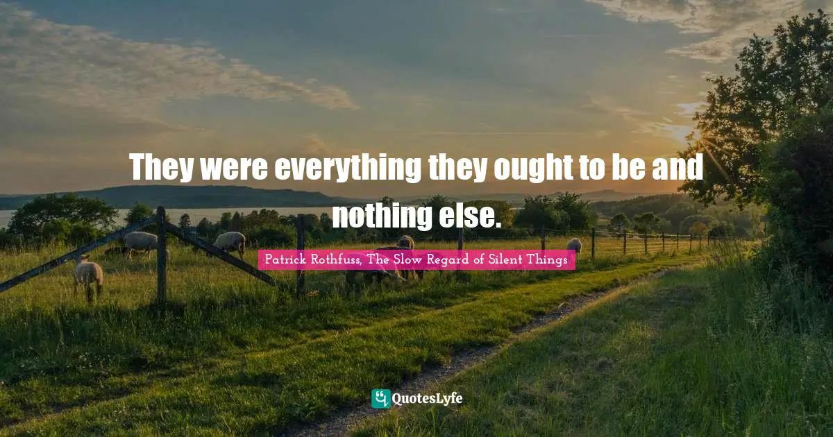 They were everything they ought to be and nothing else.