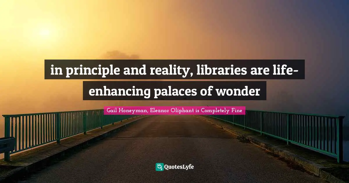 in principle and reality, libraries are life-enhancing palaces of wonder