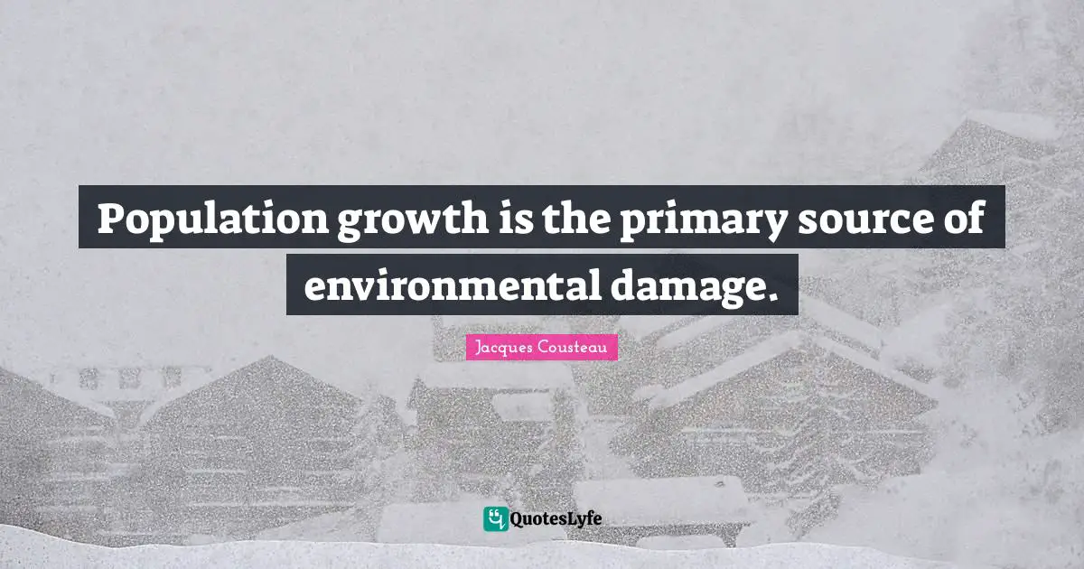 Population growth is the primary source of environmental damage.