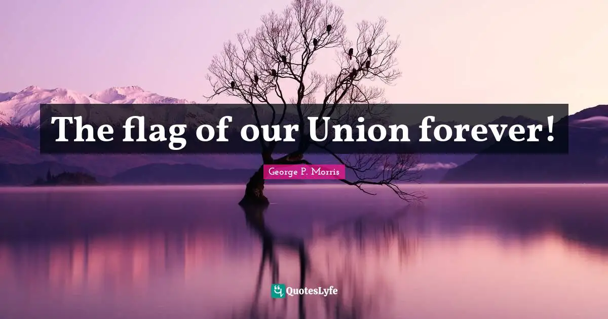 The flag of our Union forever!