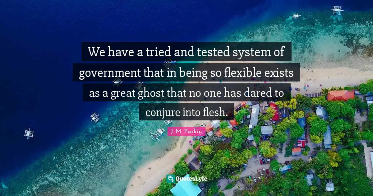 We have a tried and tested system of government that in being so flexible exists as a great ghost that no one has dared to conjure into flesh.
