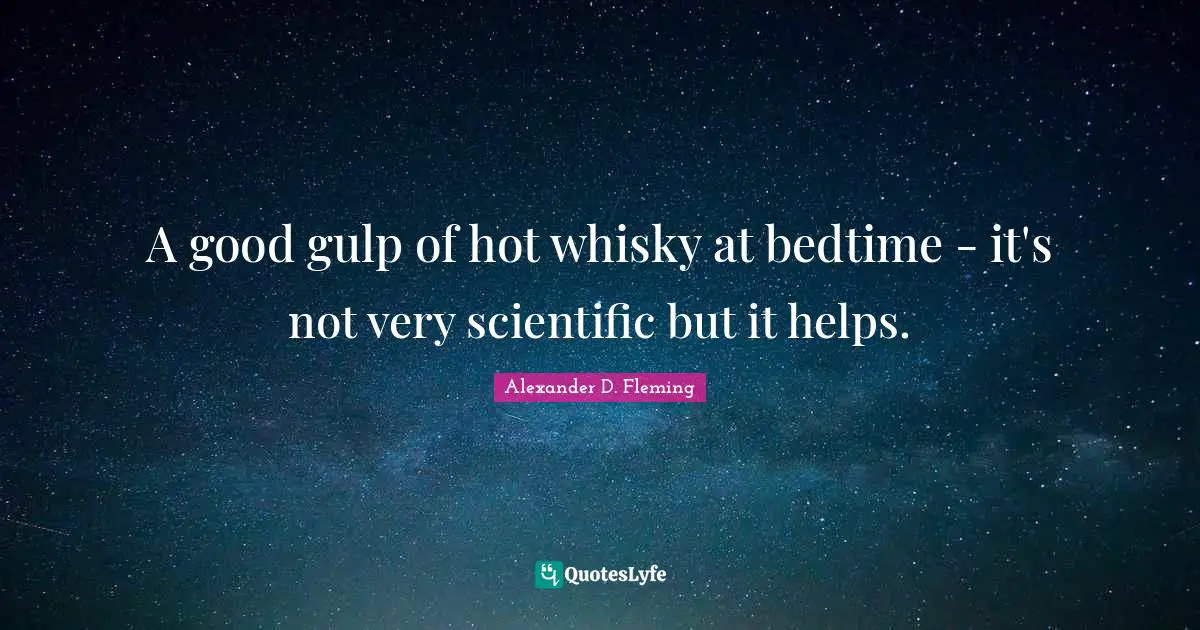 A good gulp of hot whisky at bedtime - it's not very scientific but it helps.