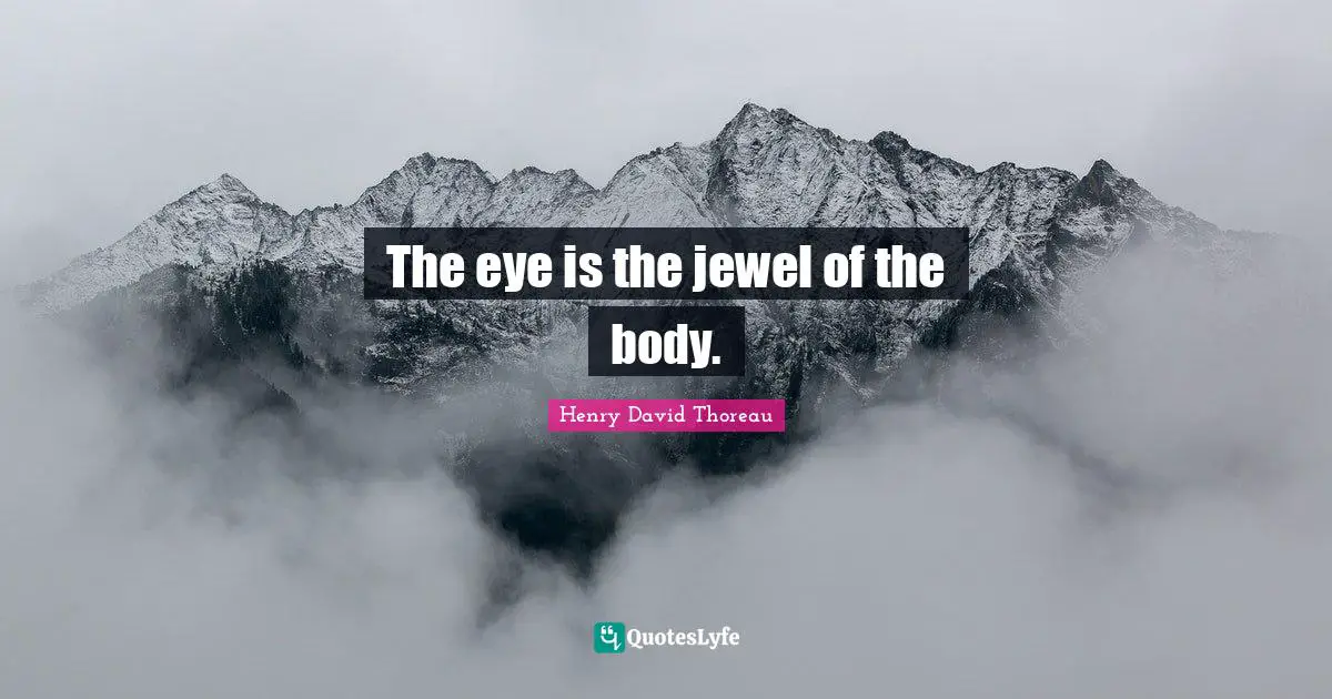 The eye is the jewel of the body.