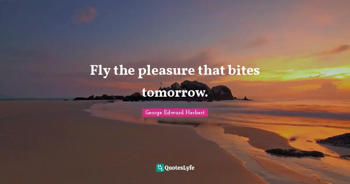 Fly the pleasure that bites tomorrow.