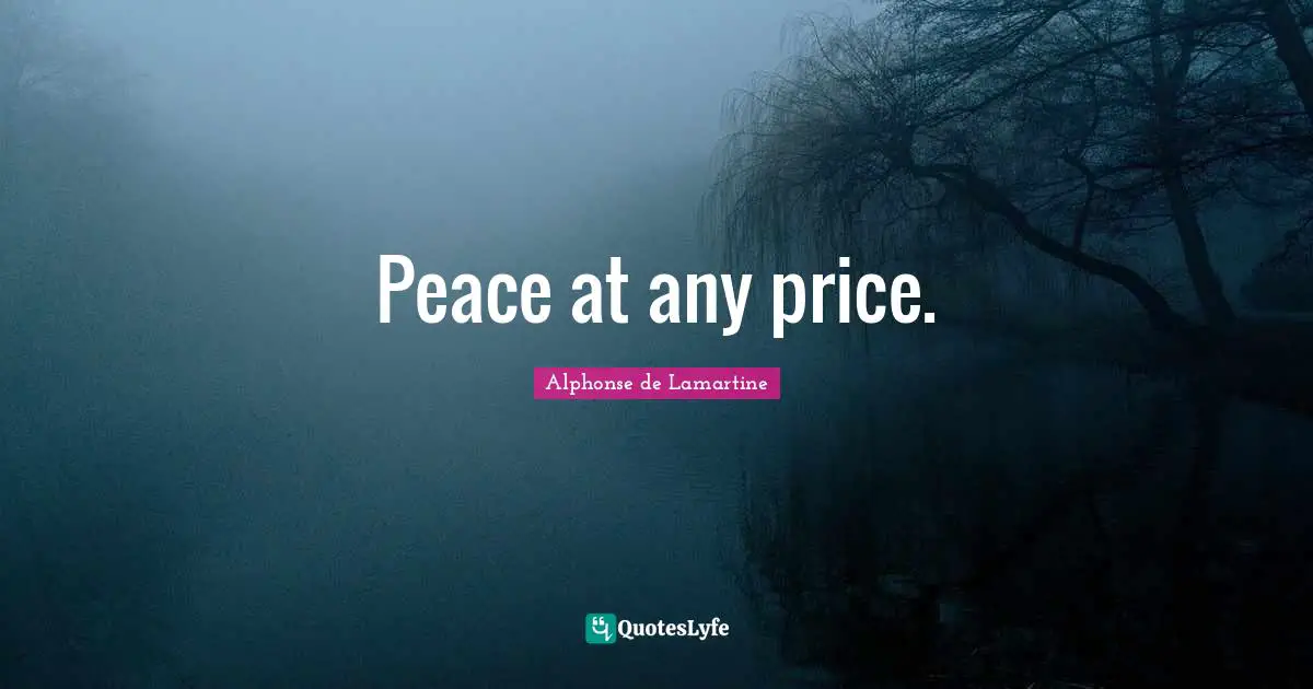 Peace at any price.