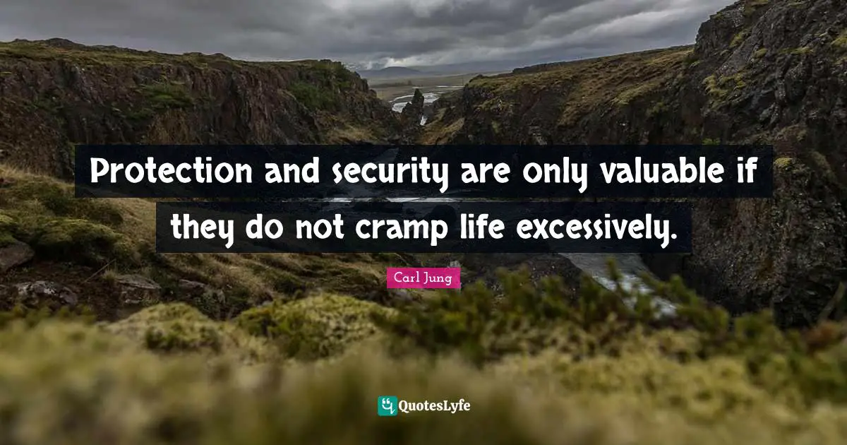 Protection and security are only valuable if they do not cramp life excessively.