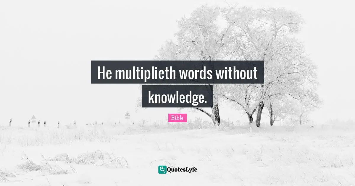 He multiplieth words without knowledge.