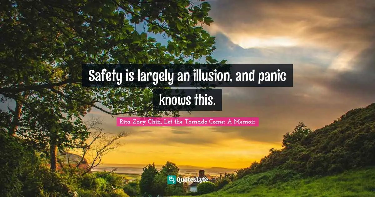 Safety is largely an illusion, and panic knows this.