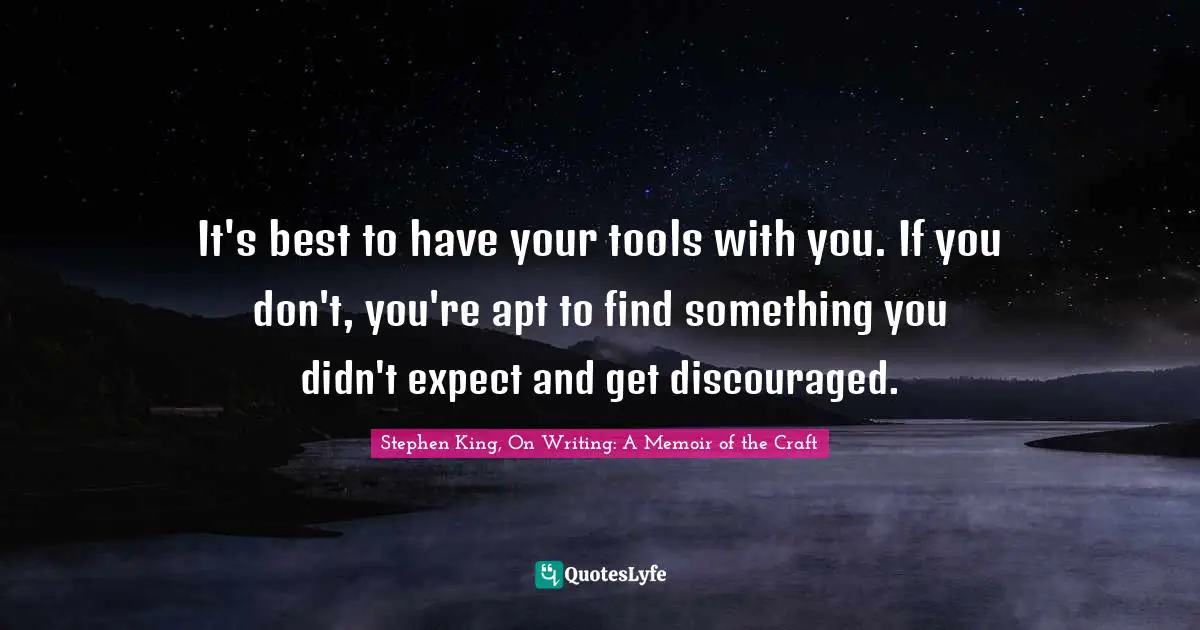 It's best to have your tools with you. If you don't, you're apt to find something you didn't expect and get discouraged.