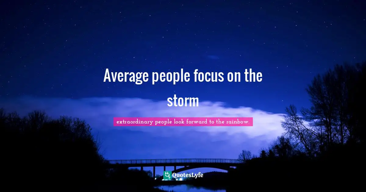 Average people focus on the storm
