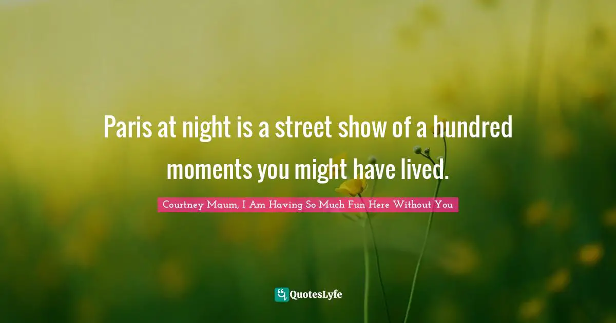 Paris at night is a street show of a hundred moments you might have lived.