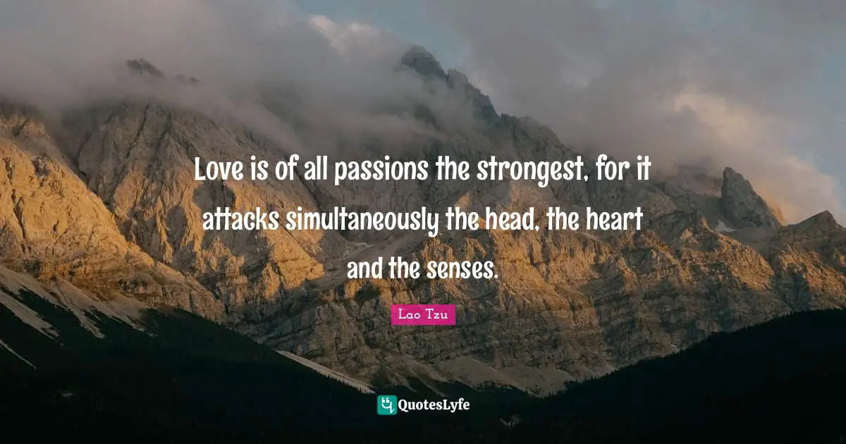 Head Quotes: "Love is of all passions the strongest, for it attacks simultaneously the head, the heart and the senses."