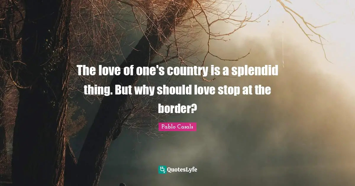 Patriotism Quotes: "The love of one's country is a splendid thing. But why should love stop at the border?"