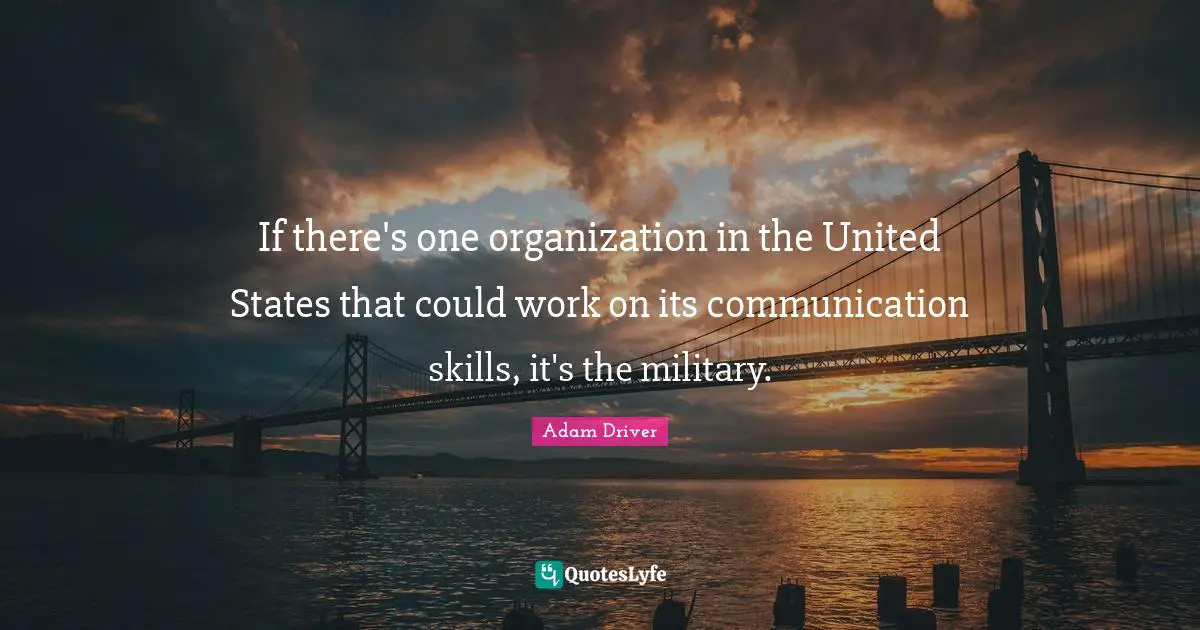 If there's one organization in the United States that could work on its communication skills, it's the military.