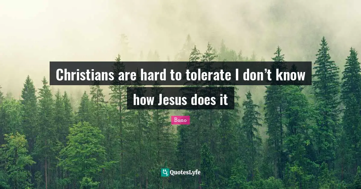 Christians are hard to tolerate I don’t know how Jesus does it