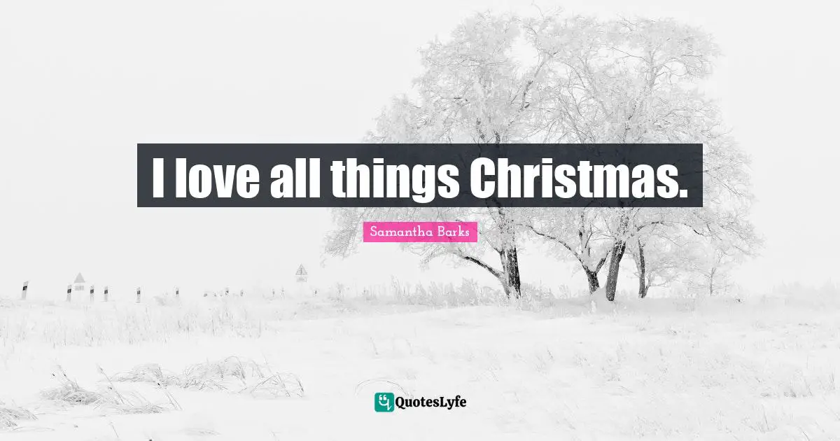 I love all things Christmas.