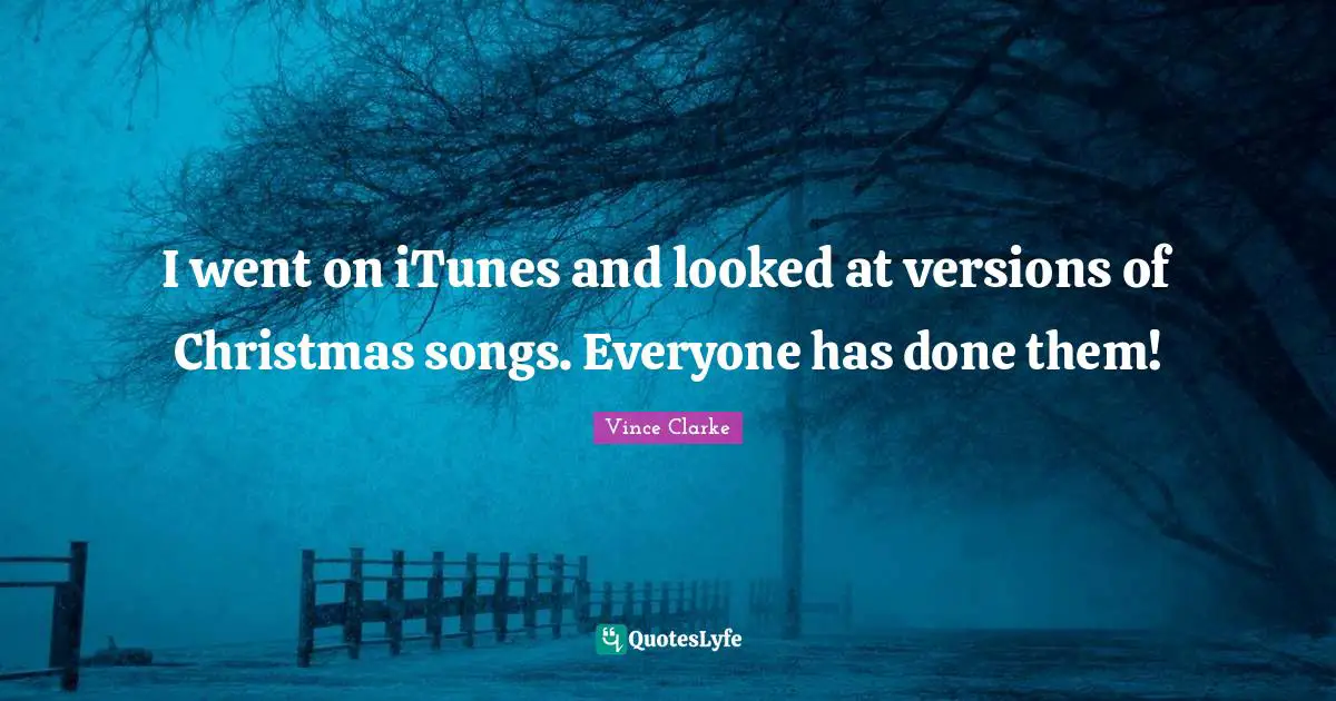 I went on iTunes and looked at versions of Christmas songs. Everyone has done them!