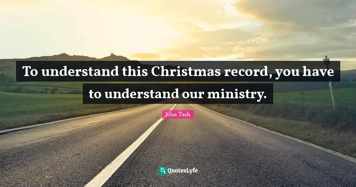 To understand this Christmas record, you have to understand our ministry.