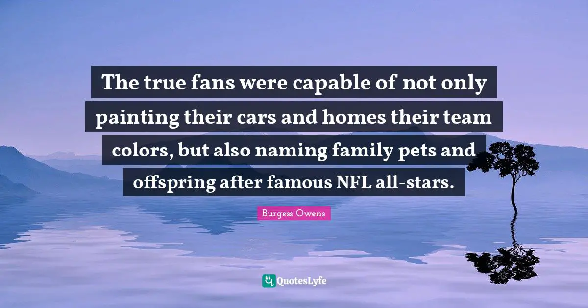 The true fans were capable of not only painting their cars and homes their team colors, but also naming family pets and offspring after famous NFL all-stars.