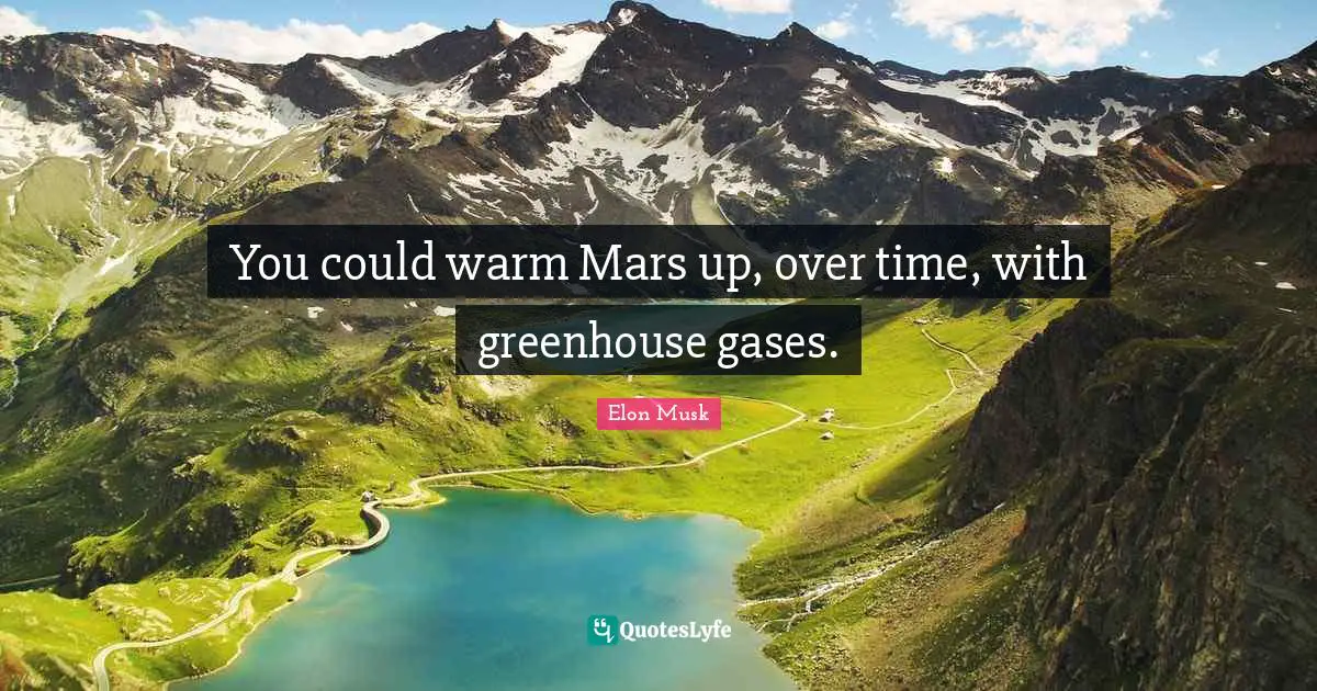 You could warm Mars up, over time, with greenhouse gases.