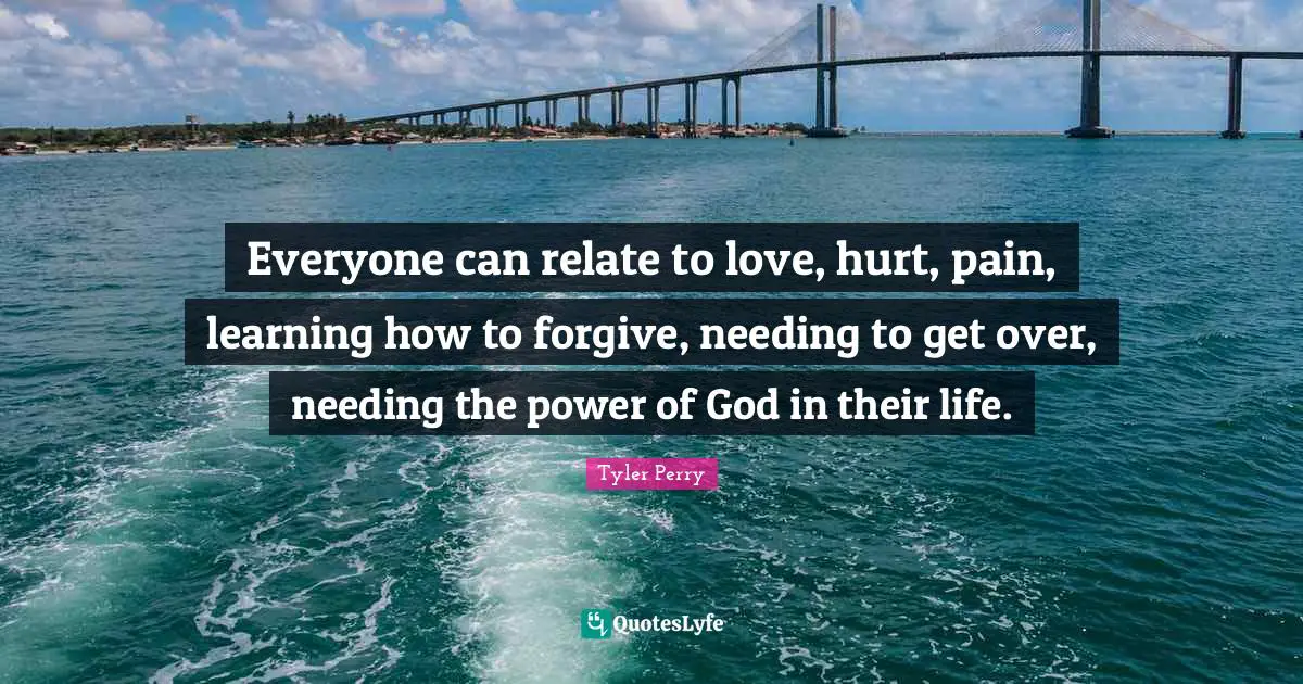 Everyone can relate to love, hurt, pain, learning how to forgive, needing to get over, needing the power of God in their life.