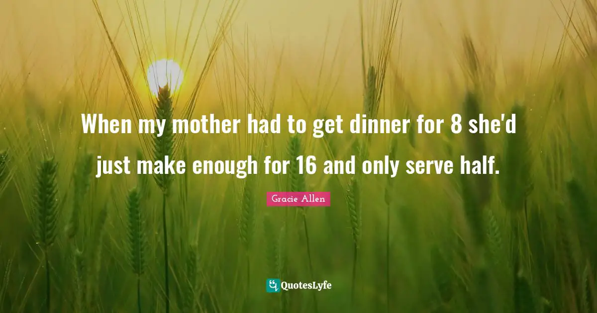 When my mother had to get dinner for 8 she'd just make enough for 16 and only serve half.