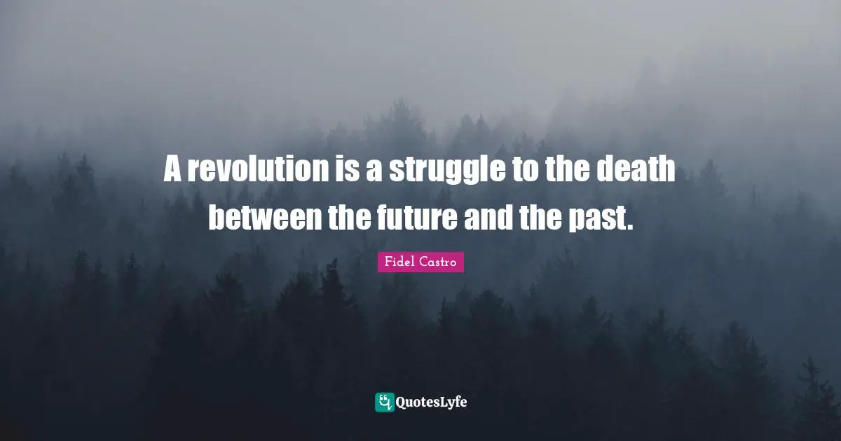 Fidel Castro Quotes: A revolution is a struggle to the death between the future and the past.