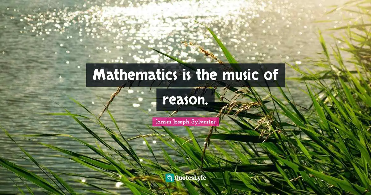 Mathematics is the music of reason.