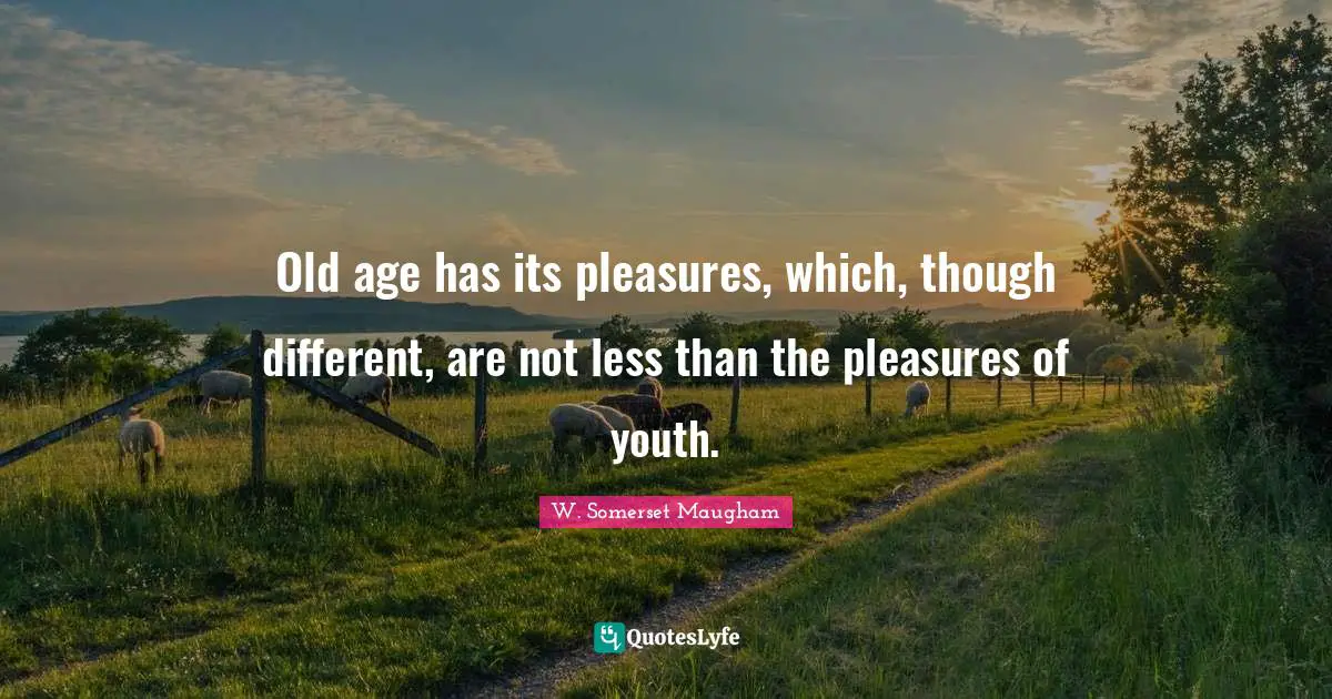 Youth Quotes: "Old age has its pleasures, which, though different, are not less than the pleasures of youth."