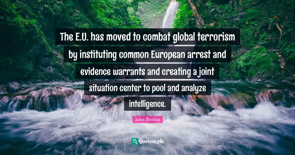 The E.U. has moved to combat global terrorism by instituting common European arrest and evidence warrants and creating a joint situation center to pool and analyze intelligence.