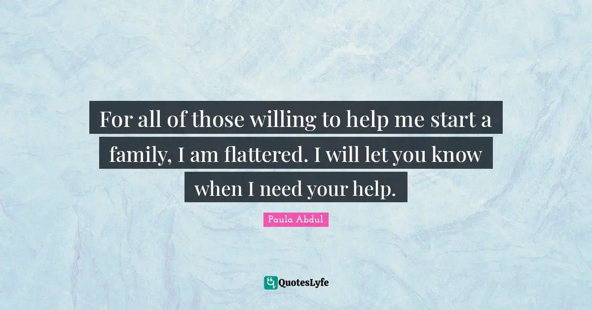 For all of those willing to help me start a family, I am flattered. I will let you know when I need your help.