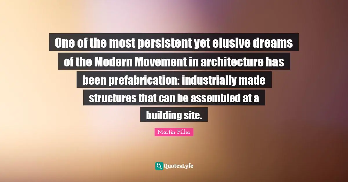 One of the most persistent yet elusive dreams of the Modern Movement in architecture has been prefabrication: industrially made structures that can be assembled at a building site.